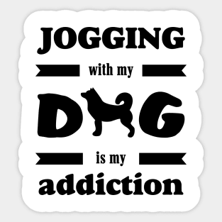 Jogging with my dog. Sticker